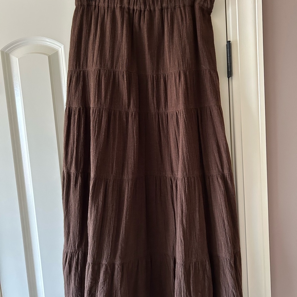Elegant Brown Maxi Skirt